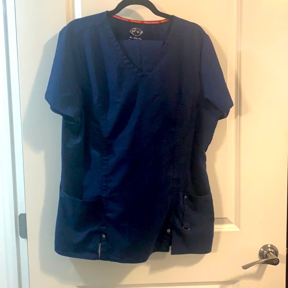 Navy extreme stretch dickies xl top/ petite 2xl